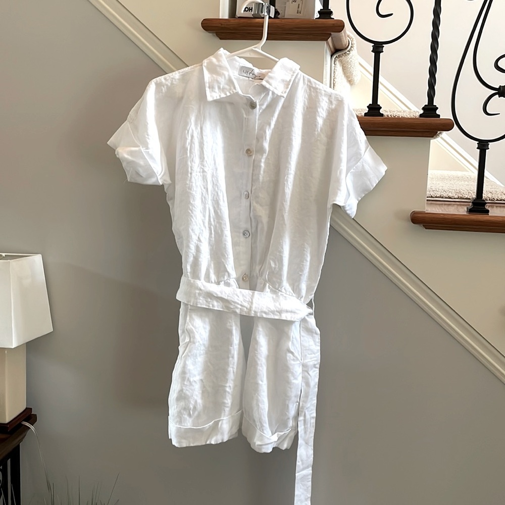 White linen romper